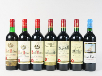 Vente aux enchères 7 BOUTEILLES LISTRAC MÉDOC : 3 GRAND LISTRAC 1 de 1970 BG/1 de 1998/1 