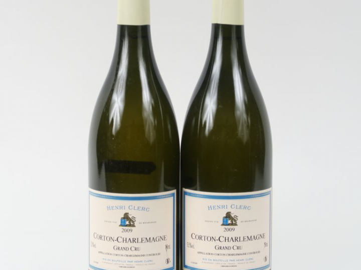 2 BOUTEILLES CORTON CHARLEMAGNE GC H. CLERC - 2009