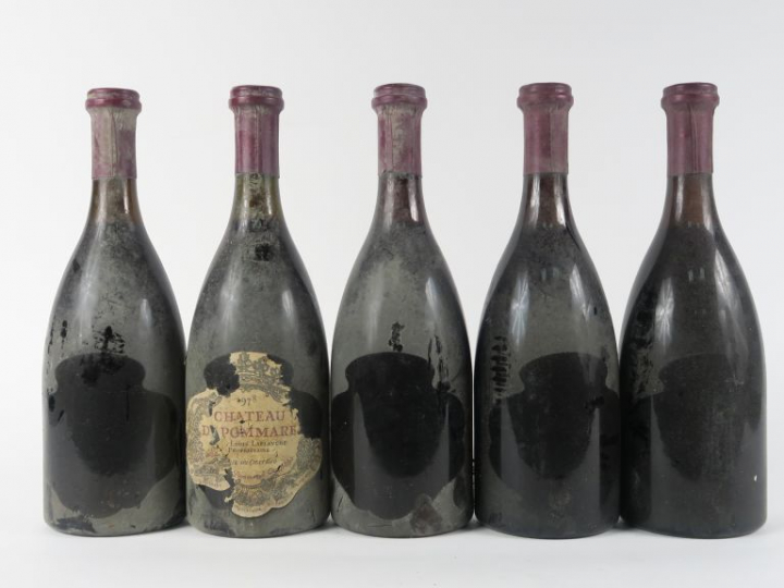 5 BOUTEILLES CHÂTEAU DE POMMARD - 1978 - 54 PRÉSUMÉES/1 ETA