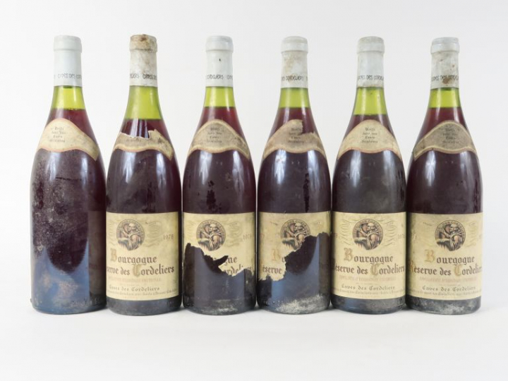 6 BOUTEILLES BOURGOGNE 'RÉSERVE DES CORDELIERS' CAVE DES CORDELIERS - 