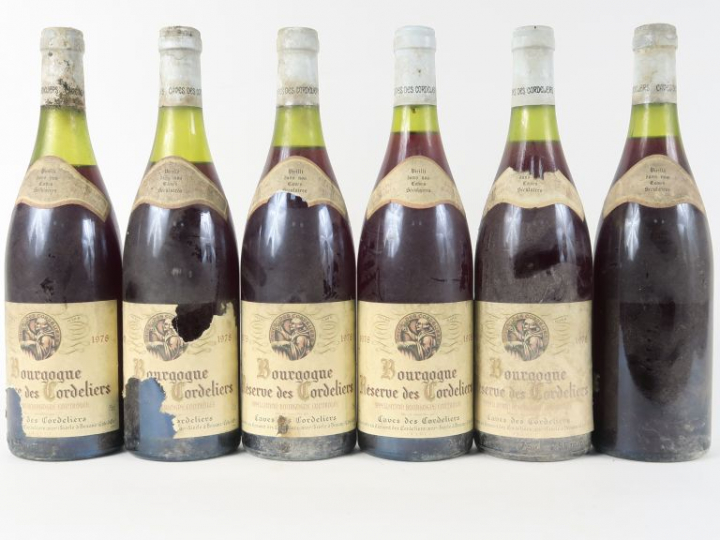 6 BOUTEILLES BOURGOGNE 'RÉSERVE DES CORDELIERS' CAVE DES CORDELIERS - 