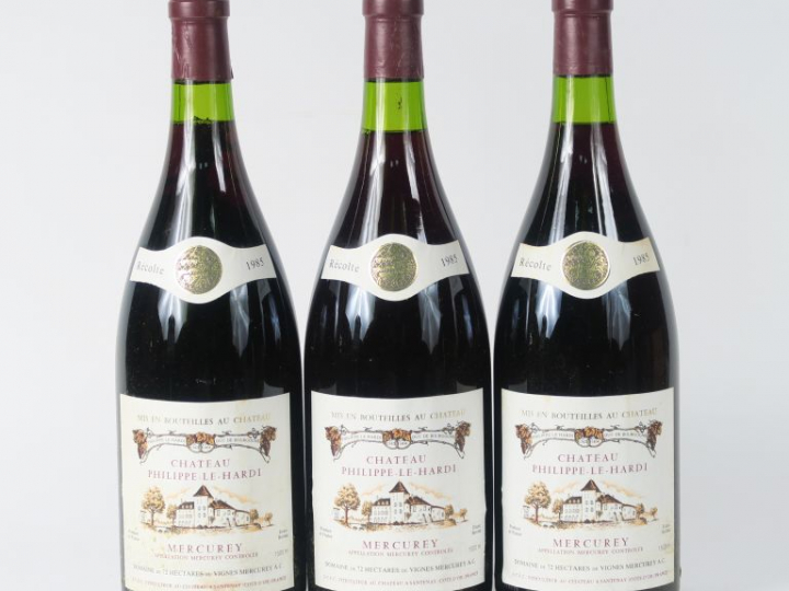 3 MAGNUMS MERCUREY CHÂTEAU PHILIPPE LE HARDI - 1985