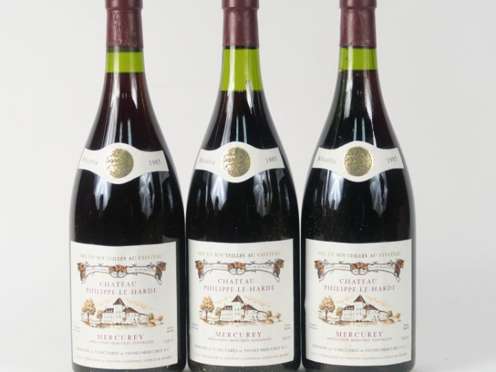 3 MAGNUMS MERCUREY CHÂTEAU PHILIPPE LE HARDI - 1985