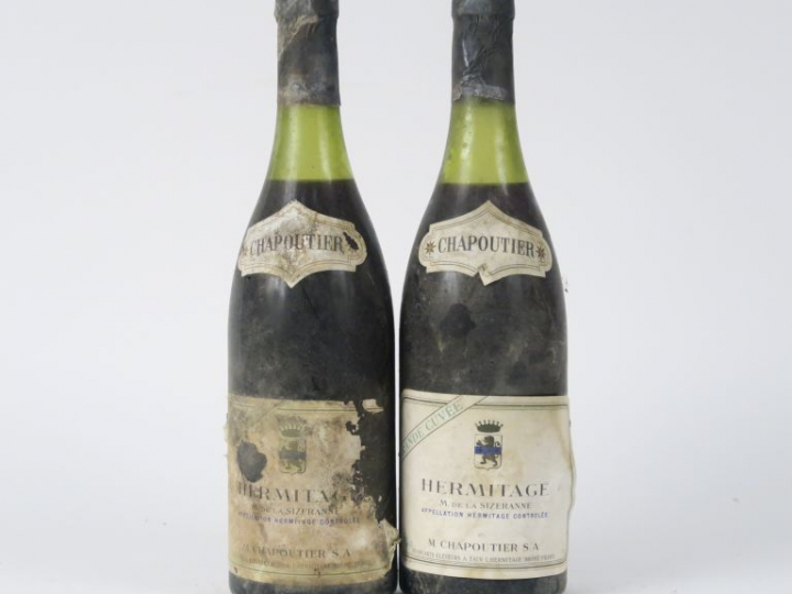 2 BOUTEILLES HERMITAGE 'M. DE LA SIZERANNE' GRANDE CUVÉE M. CHAPOUTIER