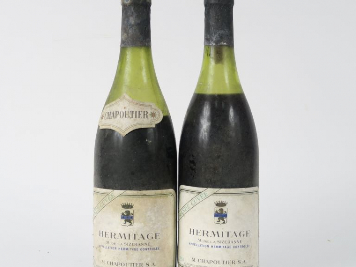 2 BOUTEILLES HERMITAGE 'M. DE LA SIZERANNE' GRANDE CUVÉE M. CHAPOUTIER