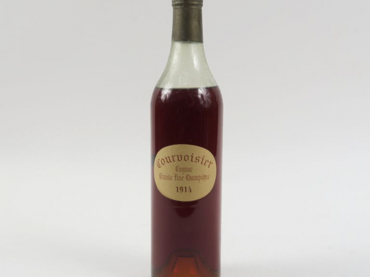 1 BOUTEILLE COGNAC GRANDE FINE CHAMPAGNE COURVOISIER - 1914 - 4.5 CM