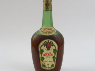 Vente aux enchères 1 VIEILLE BOUTEILLE FINE CHAMPAGNE COGNAC JULES ROBIN 41°
