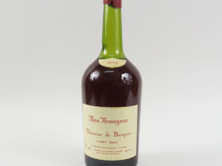 1 MAGNUM BAS ARMAGNAC DOMAINE DE BUSQUET H. LUBET 45° - 1972 - COFFRET