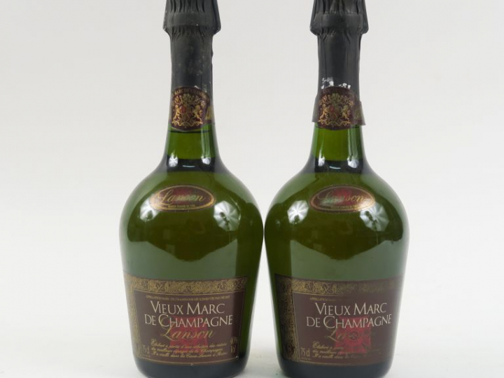2 BOUTEILLES VIEUX MARC DE CHAMPAGNE LANSON