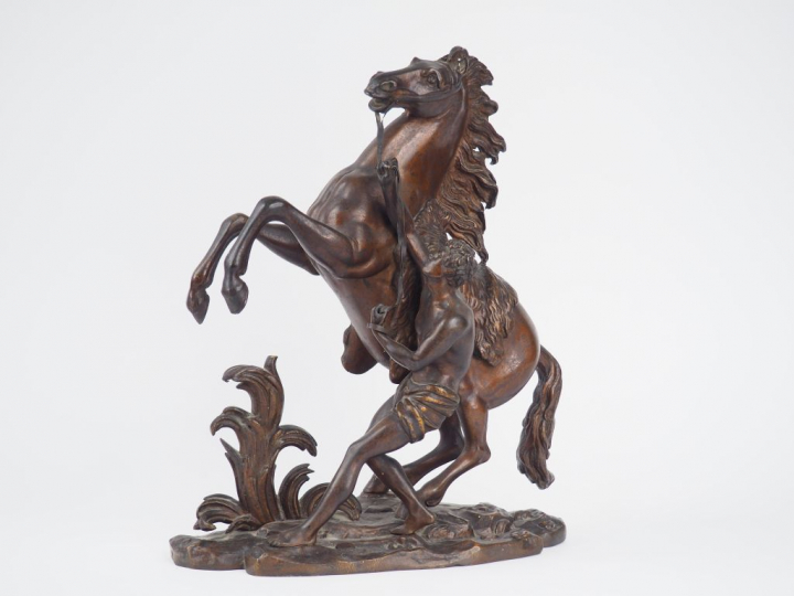 	COUSTOU (d’après) « Cheval de Marly » Sculpture en bronze à patine mé