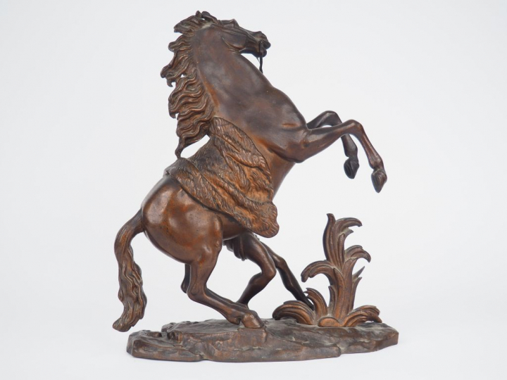 	COUSTOU (d’après) « Cheval de Marly » Sculpture en bronze à patine mé