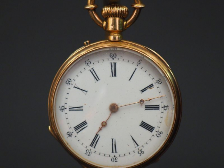 Montre de gousset Napoléon III en or.  Poids tel. 32,64 g