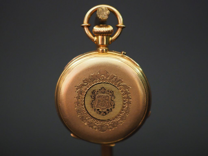 Montre de gousset Napoléon III en or.  Poids tel. 32,64 g