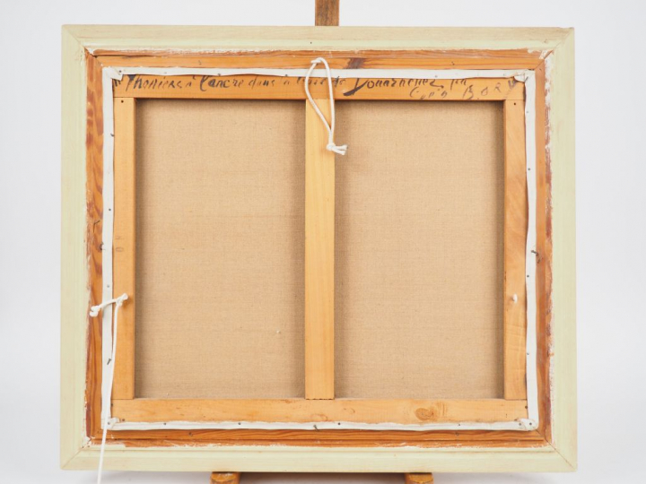 GEO BORY. "Thoniers à l'ancre" Huile sur toile. Signée en bas à droite