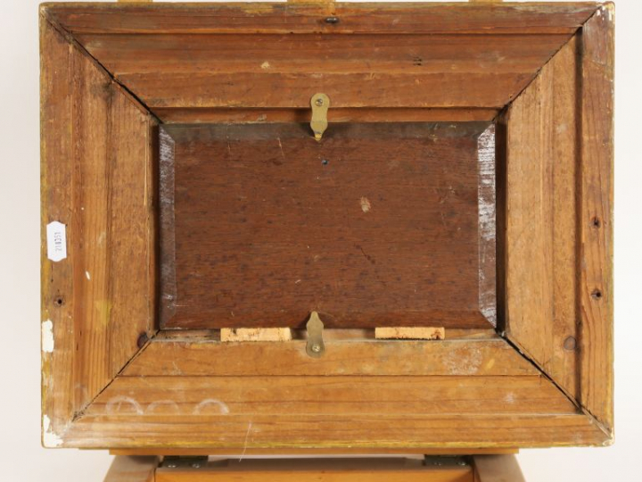 GUDIN (attribué à). "Marine nocturne".  Huile sur panneau. Dim: 13,5 x