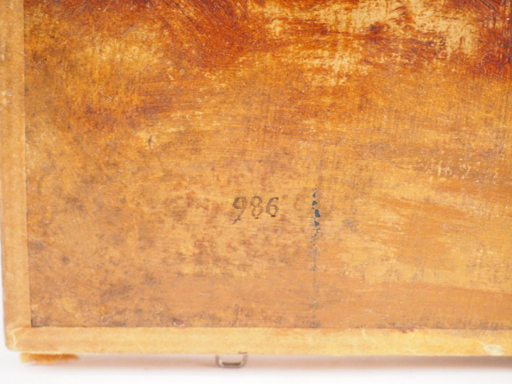 FELIX ZIEM (attribué à). "Les dinandiers" Huile sur papier marouflée s