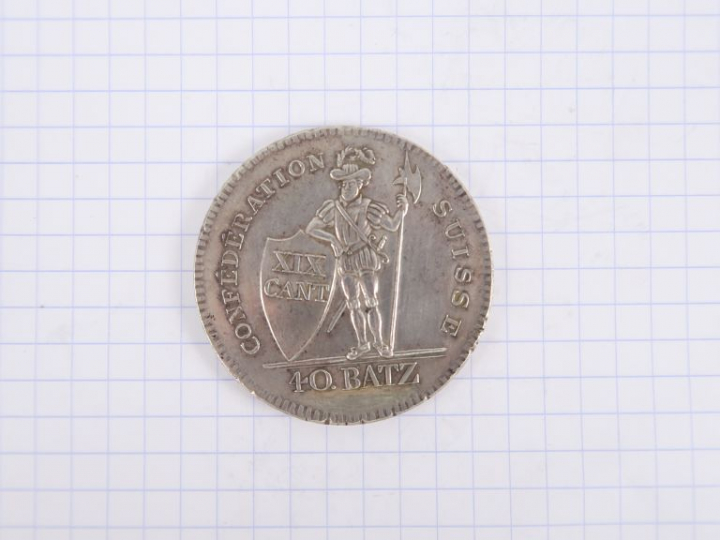 Suisse, Vaud, 40 Batz, 1812, TTB.