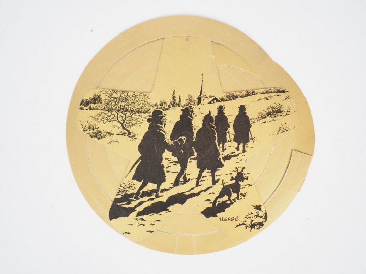 Carte de vœux 1971/1972 : Carte en étoile attachée à une spirale en ca