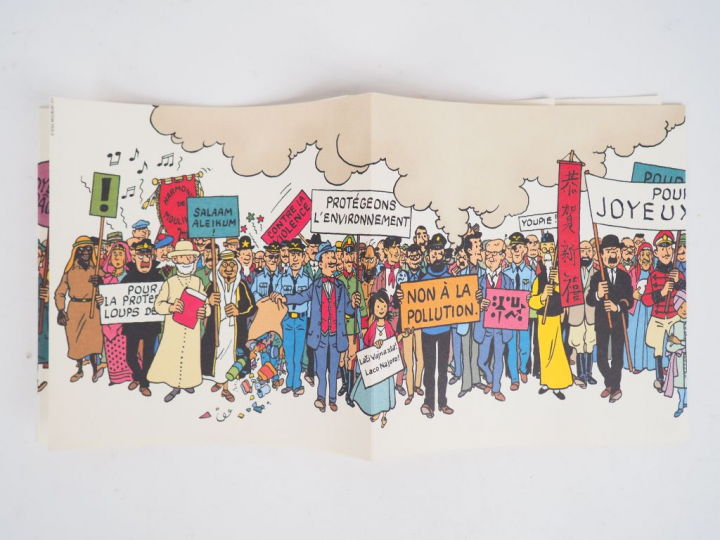 Carte de vœux 1972/1973 : Carte en 4 volets dépliants formant une fris