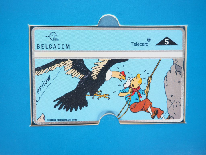 5 cartes téléphoniques TINTIN BELGACOM numerotées 3000 ex /4000 ex ( C