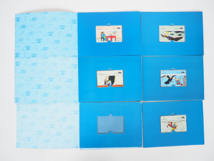 5 cartes téléphoniques TINTIN BELGACOM numerotées 3000 ex /4000 ex ( C