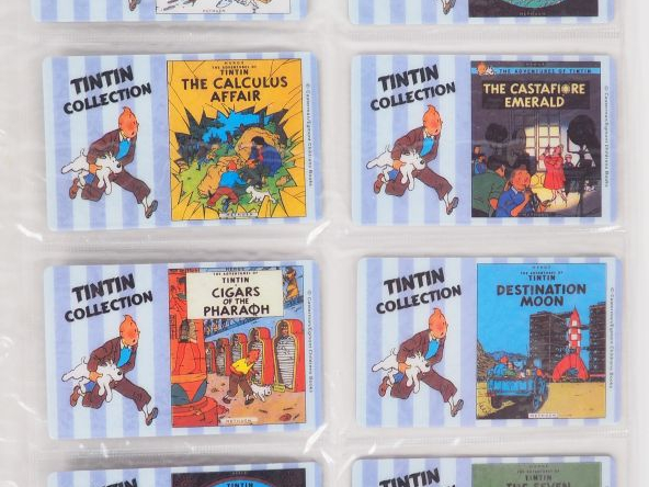 19 cartes téléphoniques PHONECARD "UNICOM" TINTIN COLLECTION reprenant