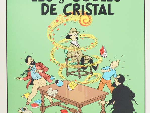 Sérigraphie TINTIN - "Les 7 Boules de Cristal " - Edité par ESCALE à P