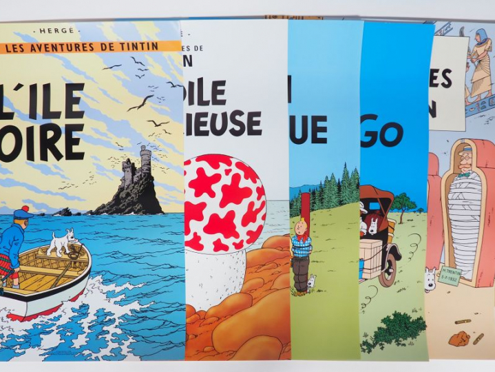 21 AFFICHES couverture d'albums différentes dont 8 numerotées NEUF