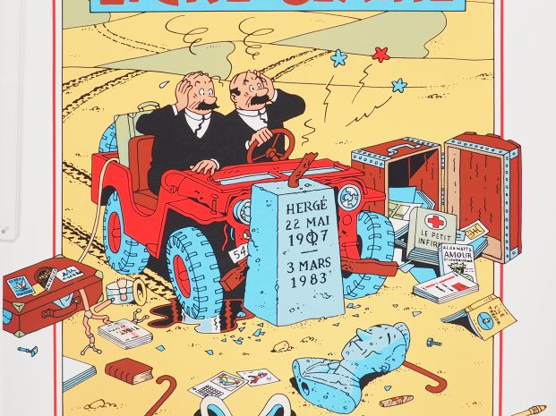 RARE AFFICHE "Les ADH au pays de la ligne claire" réalisé par Exem, ti