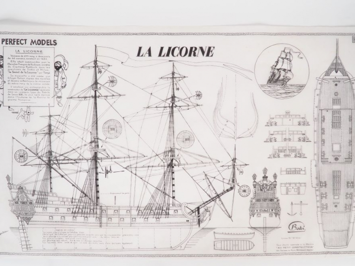 PLAN DE LA LICORNE pour tirage (papier calque) RARE