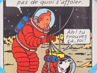 Vente aux enchères AFFICHE ORIGINALE 1954 pour la Parution LUNE RARE