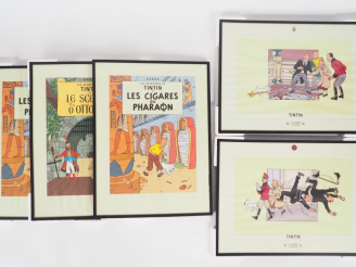 Vente aux enchères 5 SUPERBES Cadres dont 3 "Sceptre d'Ottokar" 1997 Official Moulinsart 