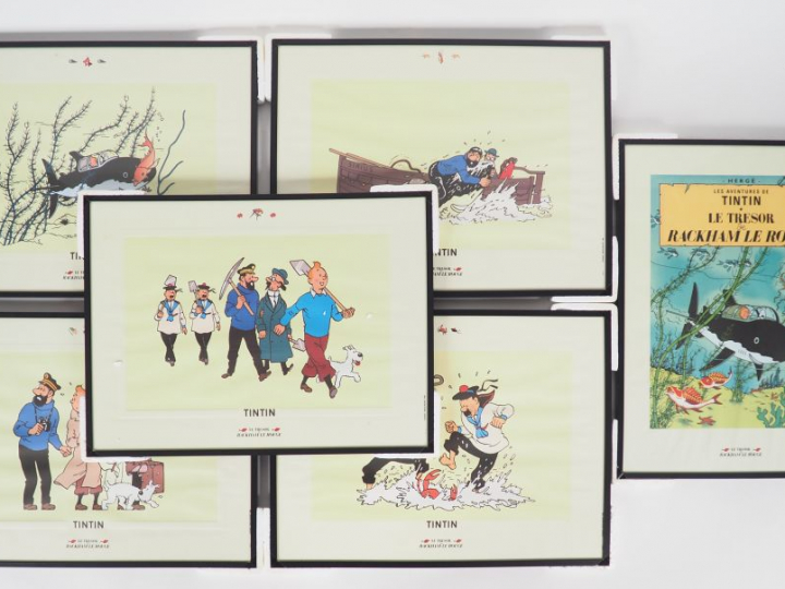 6 SUPERBES Cadres "Rackham LE ROUGE" 1996 Official Moulinsart Limited 