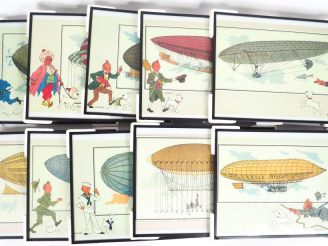 Vente aux enchères 36 SUPERBES Cadres "VOIR ET SAVOIR CHROMOS AEROSTATION" EN TTBE