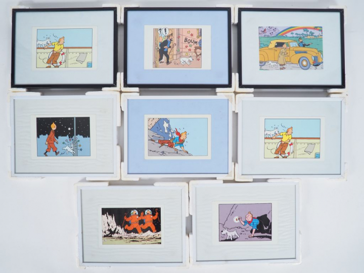 25 cadres avec cartes postales de collection diverses encadrées NEUF