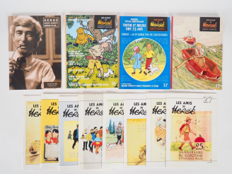 Vente aux enchères 11 Revues "LES AMIS D'HERGE" Revues N°18, 20, 22,23,25,26,27,35,37,38 
