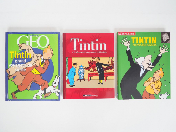 GEO " Tintin grand Voyageur du siecle" + Sciences et vie "Tintin au pa