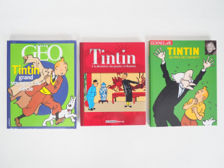 Vente aux enchères GEO " Tintin grand Voyageur du siecle" + Sciences et vie "Tintin au pa