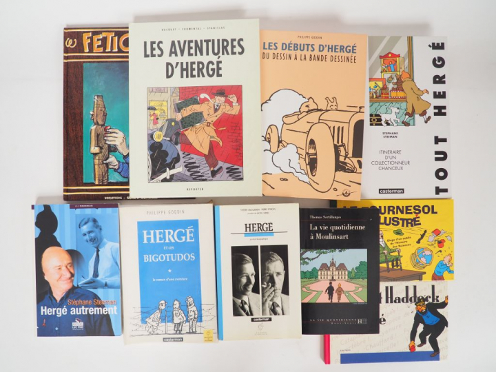 10 ouvrages sur Tintin (HERGE portrait biographique (1988),Le petit Ha