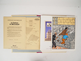 Vente aux enchères Le Château de Moulinsart – album de luxe – en carton imprimé, contenan