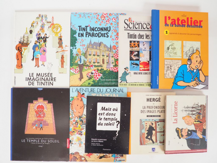 10 ouvrages sur Tintin (Le Musée imaginaire (red 1980), Les secrets de
