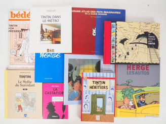 Vente aux enchères 10 ouvrages sur Tintin (Le timbre voyage avec Tintin (2007),Tintin Her