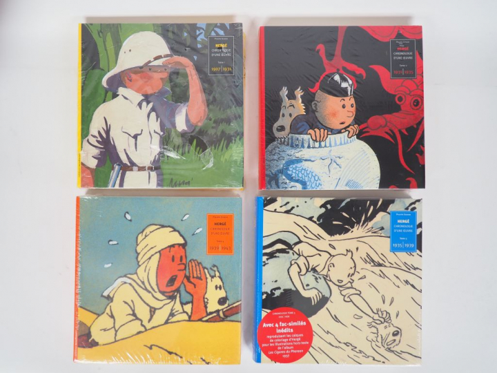 HERGE Chronologie d'une œuvre T1, T2,T3,T4 NEUF sous emballage d'origi