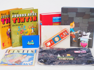 Vente aux enchères Superbe lot comprenant : 1 plumier (1990) BE +1 jeu Tintin et les voit