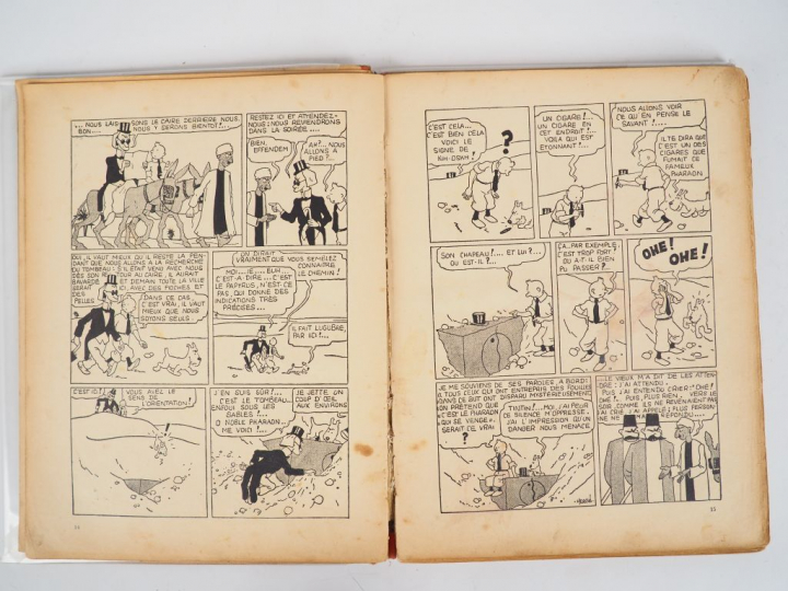 Les Aventures de Tintin reporter - Les Cigares du Pharaon -1938 NB - 4