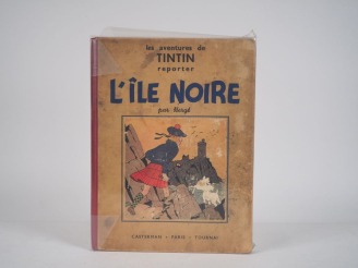 Vente aux enchères Les Aventures de Tintin reporter - L'île Noire-1938 NB - 4e plat A5 - 