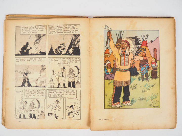 Les Aventures de Tintin reporter - Tintin en AMERIQUE -1939 NB - 4e pl