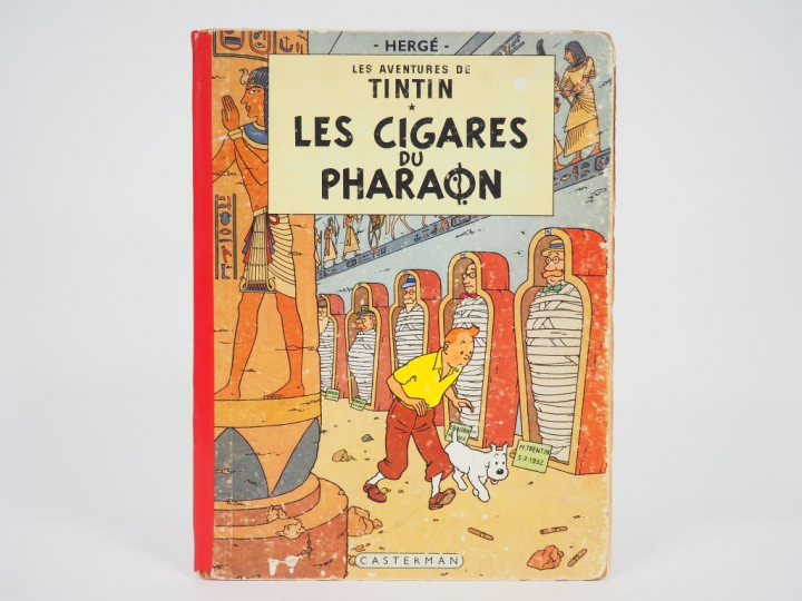 Les Cigares du Pharaon -1955- DR-4e plat B15 EO Belge - Pages de garde
