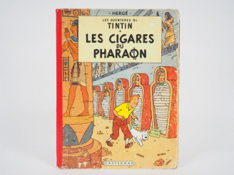 Vente aux enchères Les Cigares du Pharaon -1955- DR-4e plat B15 EO Belge - Pages de garde