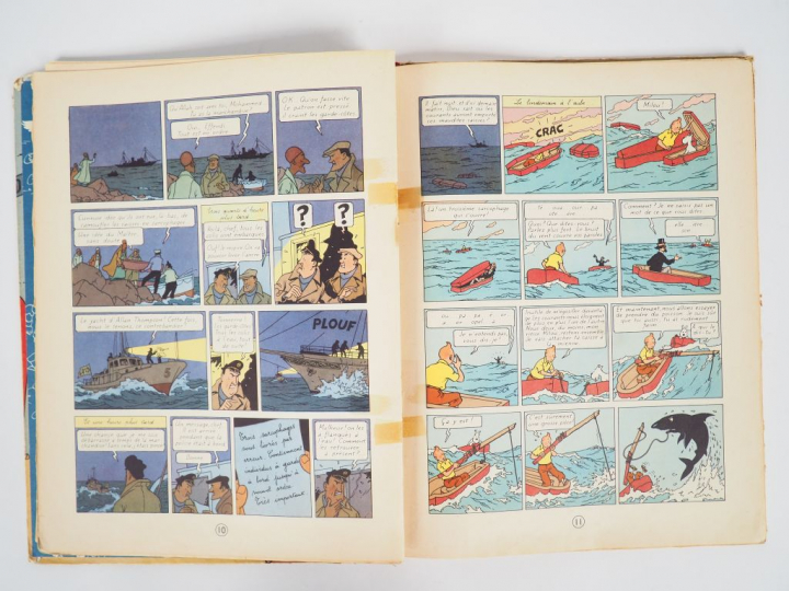 Les Cigares du Pharaon -1955- DR-4e plat B15 EO Belge - Pages de garde